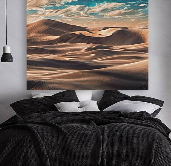 A mesmerizing digital art piece capturing the ess Breathtaking view of a desert landscape by Digital art