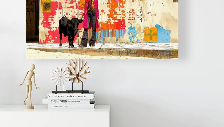 Pet Bull Model 5 - Woman And Bull by SykArt Designs