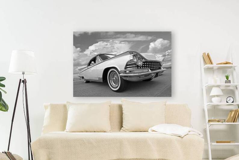 1559 Buick Convertible Black and White by Gill Billington