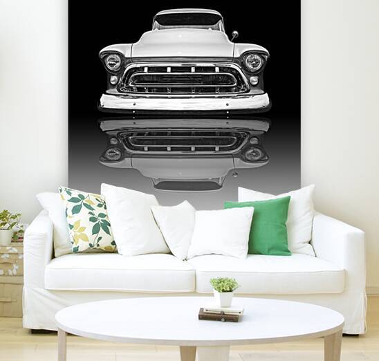 Chevy Truck Reflection On Black by Gill Billington