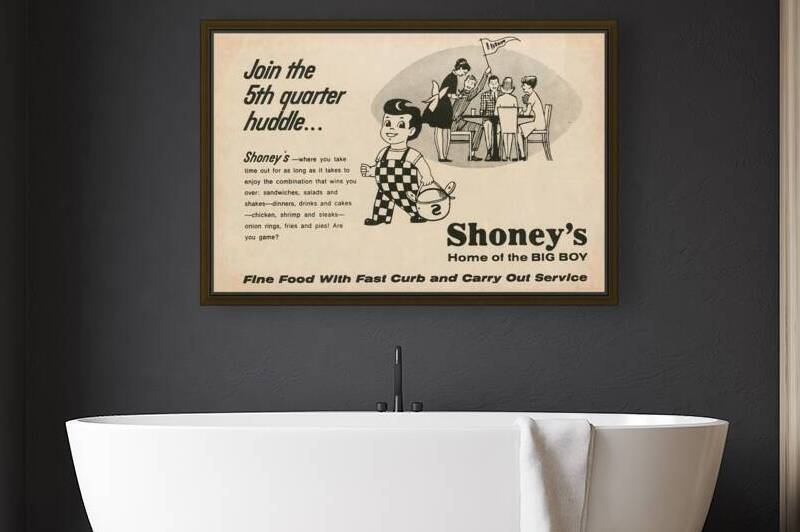 Vintage Shoneys Big Boy Football Ad by Row One Brand