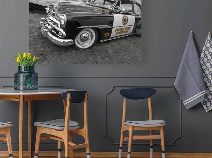 Devils Lake Highway Patrol - 51 Chevy by Gill Billington