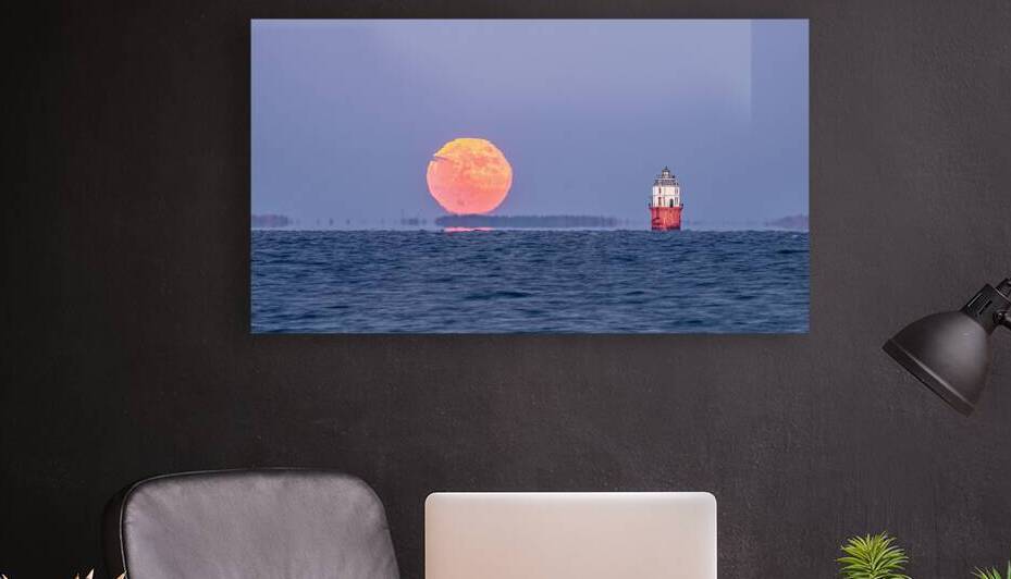 Sandy Point Moonrise by Geoffrey Prior