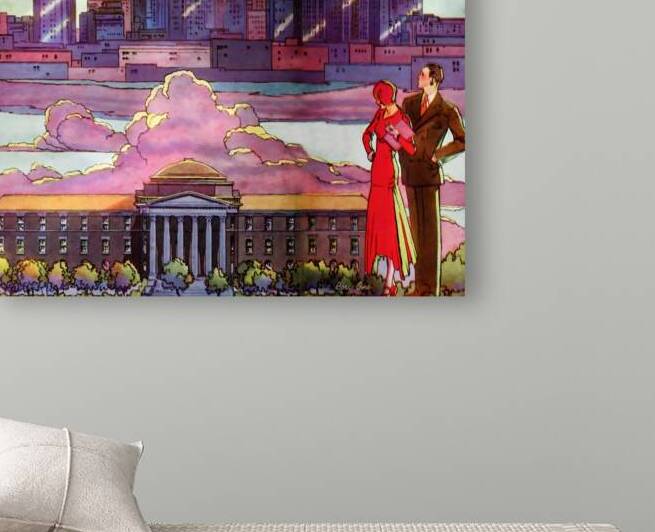 Vintage SMU Campus and Downtown Dallas by Row One Brand