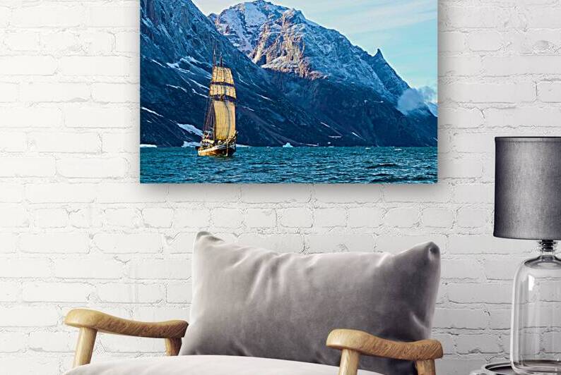 Sailing Boat In Scoresbysund Greenland by One Simple Gallery