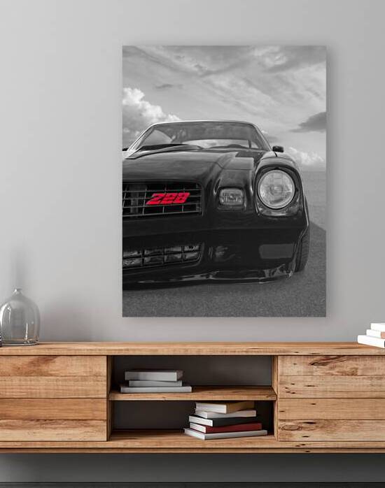 1978 Camaro Z28 Black and White by Gill Billington