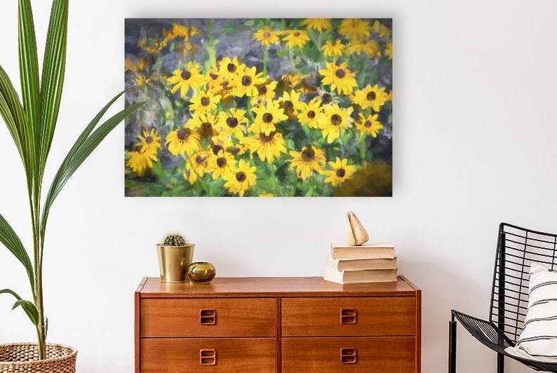 Yellow Coneflowers Echinacea x100  by Rich Franco