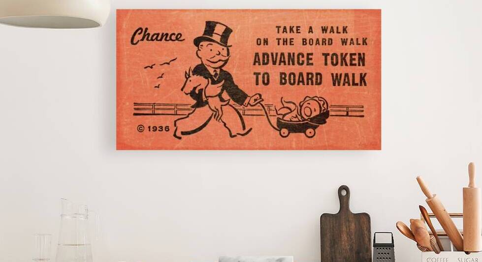 1936 Monopoly Chance Card Wall Art by Row One Brand