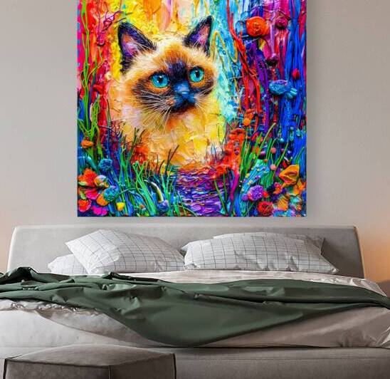 Kitty Kitty Kitten - Siamese Cat by SykArt Designs