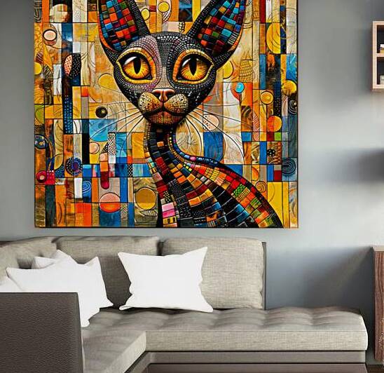 Kitty Hawk - Cat Eyes Mosaic by SykArt Designs