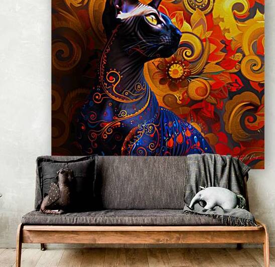 Kitty Set Gold - Sphynx Cat by SykArt Designs