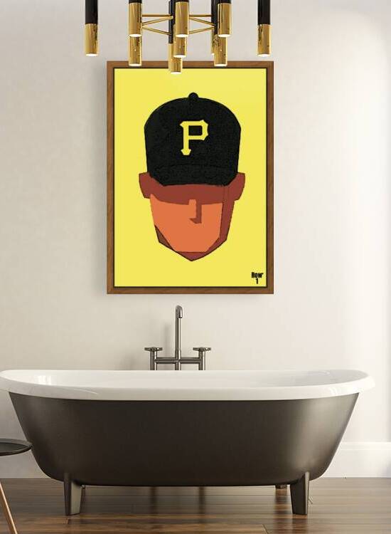 1969 Pittsburgh Pirates Minimalist Art  by Row One Brand