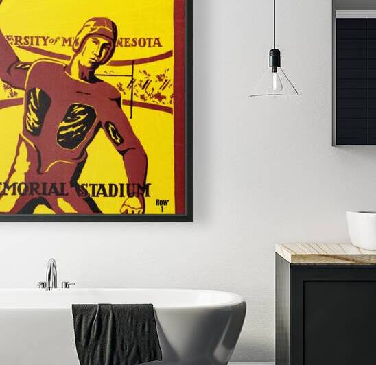 Vintage Minnesota Football Memorial Stadium Art by Row One Brand