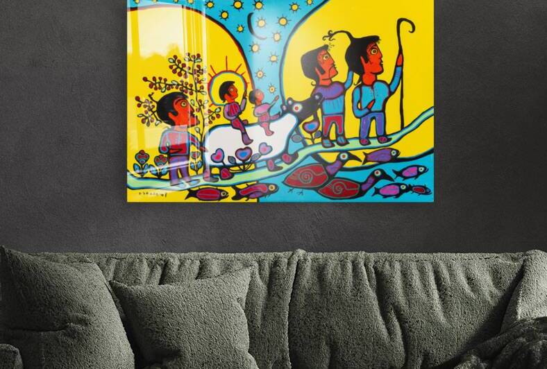 Family on the Astral Plane of Enlightenment -  archival museum print  by Official Morrisseau