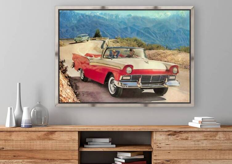 1957 Ford Car Art by Row One Brand