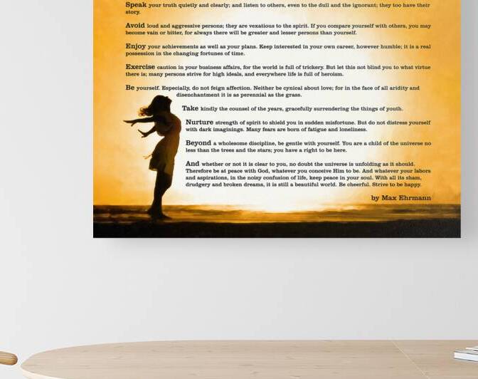 Desiderata Poem - Inspirational Poetry Art by Mark Tisdale