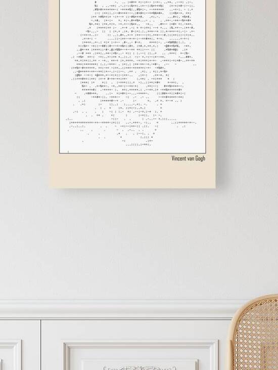 Sunflowers – Vincent van Gogh – 1888 Ascii art  by Doa Project