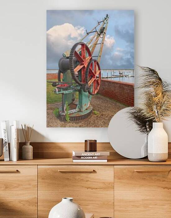 Rusty Boat Winch Burnham on Crouch Harbour by Gill Billington