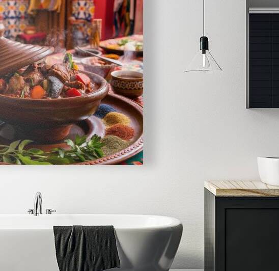 a mouthwatering photo of a traditional moroccan t by Hidden codes