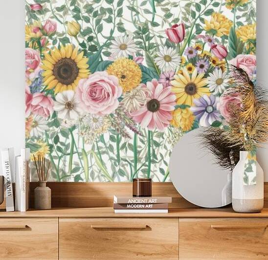 a vibrant and intricate floral image featuring an by Hidden codes