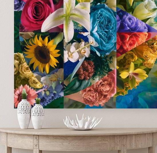 a beautifully designed and intricate floral compo by Hidden codes