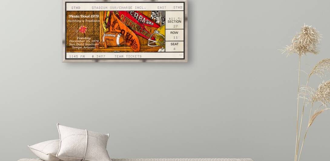 2024 Fathers Day Sports Gifts | 1979 Fiesta Bowl Ticket Canvas | Pitt Panthers Victory by Row One Brand