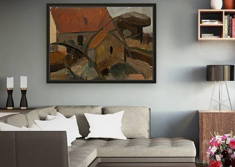 Small House with Red Roof by Row One Brand