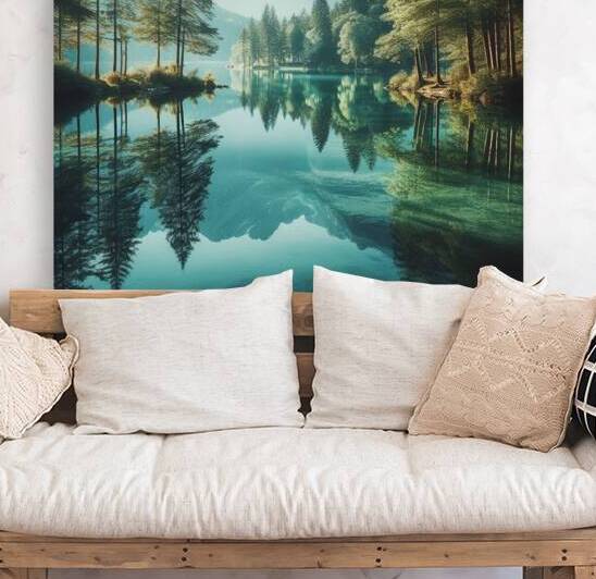 Serene Reflections on a Mountain Lake by dratef