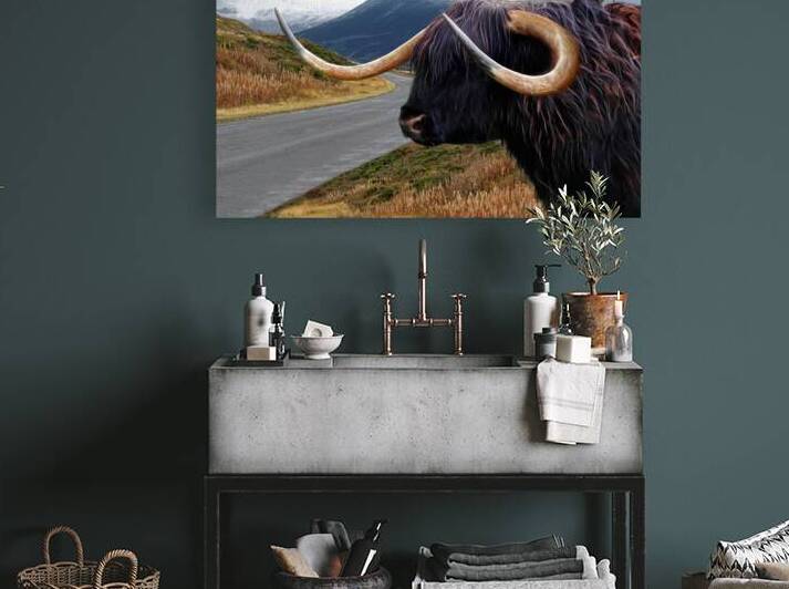 Spirit Of Scotland Highland Cow by Gill Billington