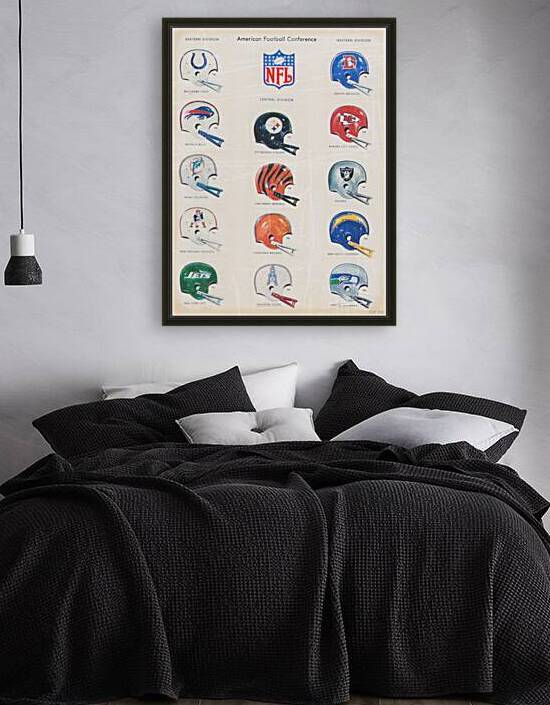 Early 1980s NFL Helmet Sticker Sheet Art by Row One Brand