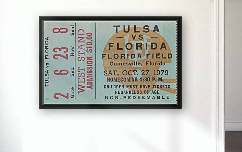1979 Tulsa vs. Florida Football Ticket Art by Row One Brand