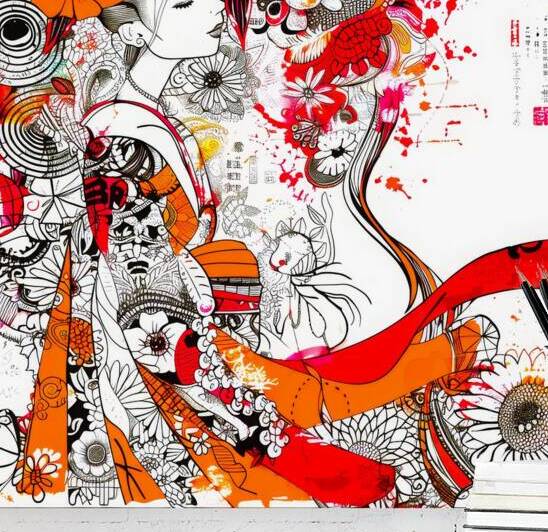 Asian Fusion - Geisha Lady by SykArt Designs