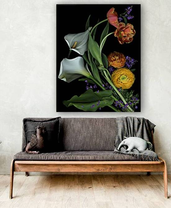 Ranunculus and Calla Lilies   by Jane Baron