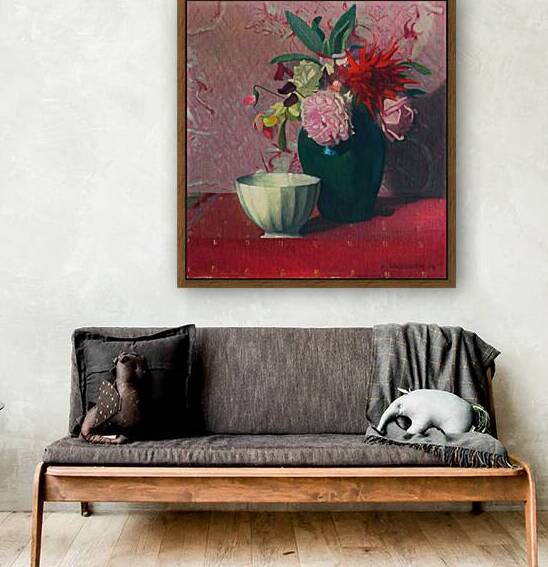 1919 Green Vase and White Bowl by Row One Brand