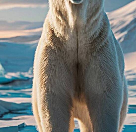 Big blue-eyed polar bear  by My creations