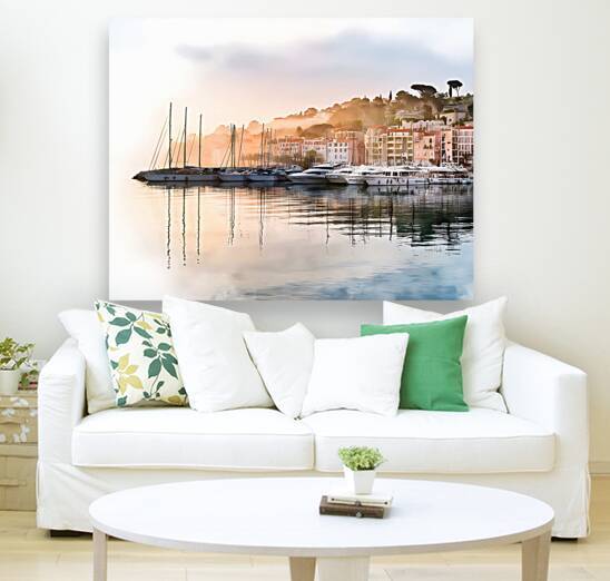 French Riviera Shoreline Reflections by Pabodie Art