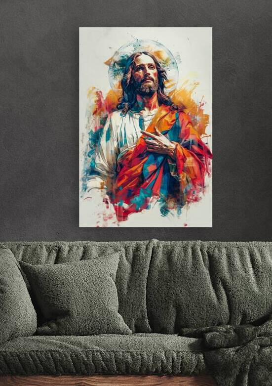 Abstract artistic representation of jesus christ by Gualtiero Boffi