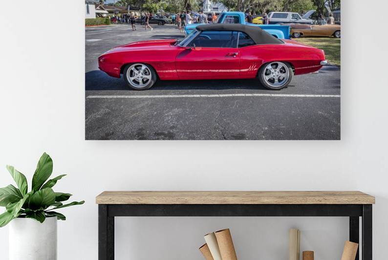 1969 Red Camaro Convertible X 12 by Rich Franco