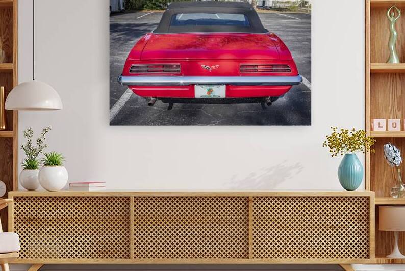 1969 Red Camaro Convertible X 14 by Rich Franco