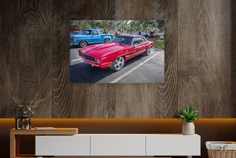 1969 Red Camaro Convertible X 17 by Rich Franco