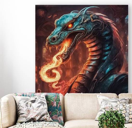 Blue Fire Dragon by Greta And Jade Fundraiser