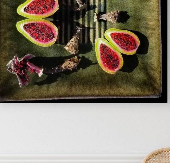Plate of saguaro fruit and shriveled flowers by Creative Endeavors - Steven Oscherwitz