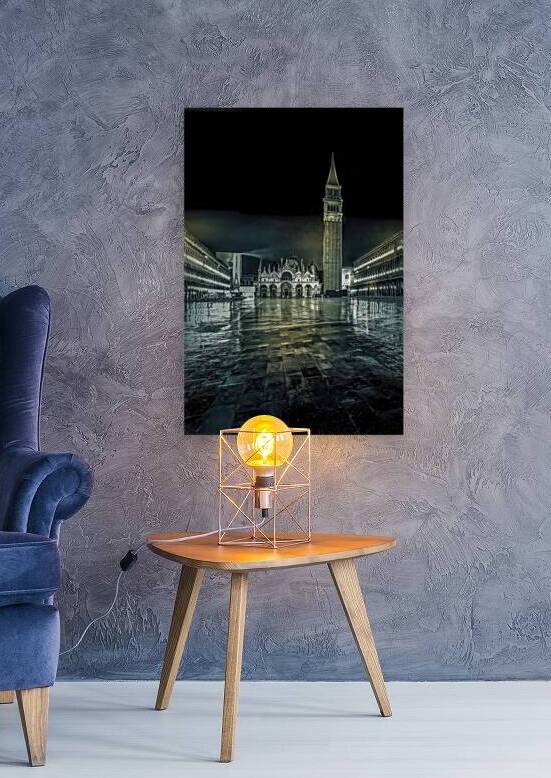 Venice Night St Marks Square After a Rain by Norma Brandsberg Photography