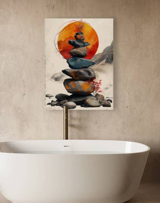 Sunset Stones by pixel printsy