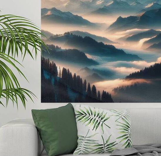 Mountain Peaks at Dawn by dratef