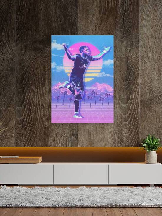 Retro Kylian Mbappe Poster by RabbitSagitarius