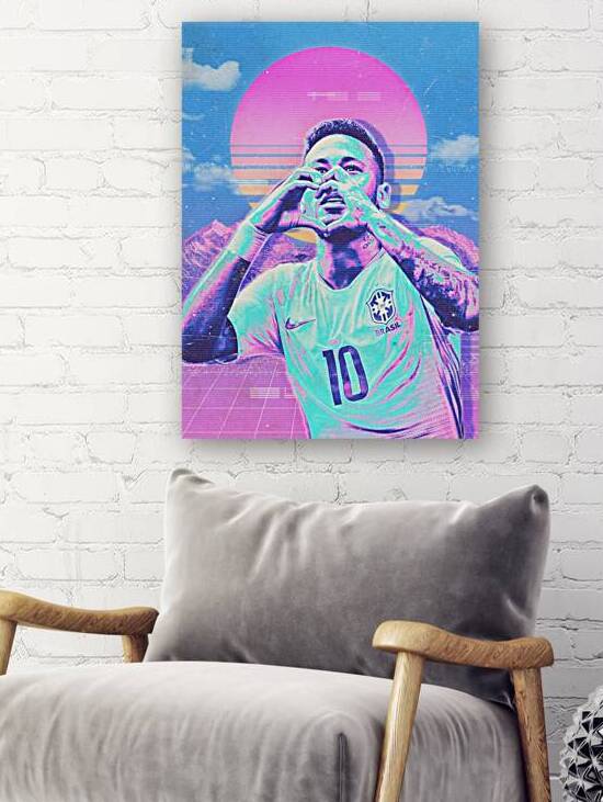 Neymar Retro Poster by RabbitSagitarius