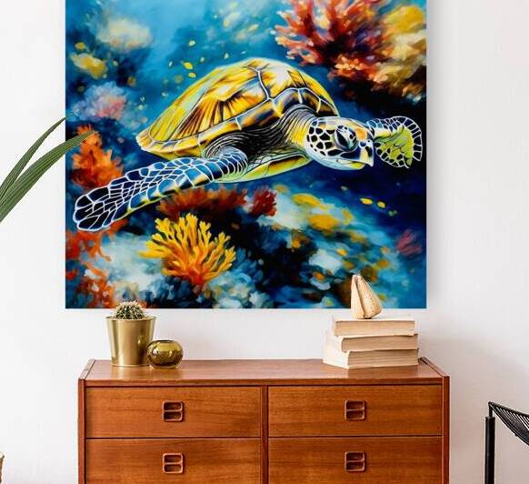 Hawksbill Turtle by Island Art Studio
