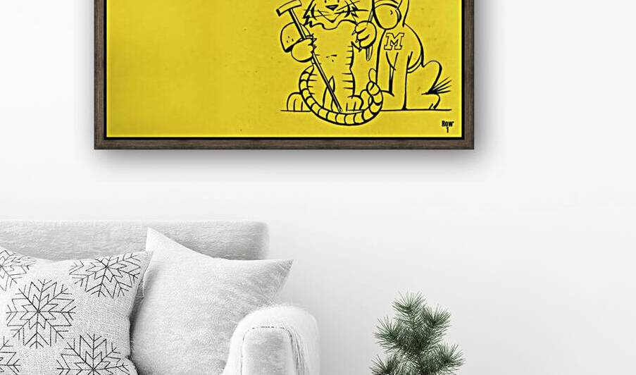 Vintage Missouri Tiger Polo Club Art by Row One Brand