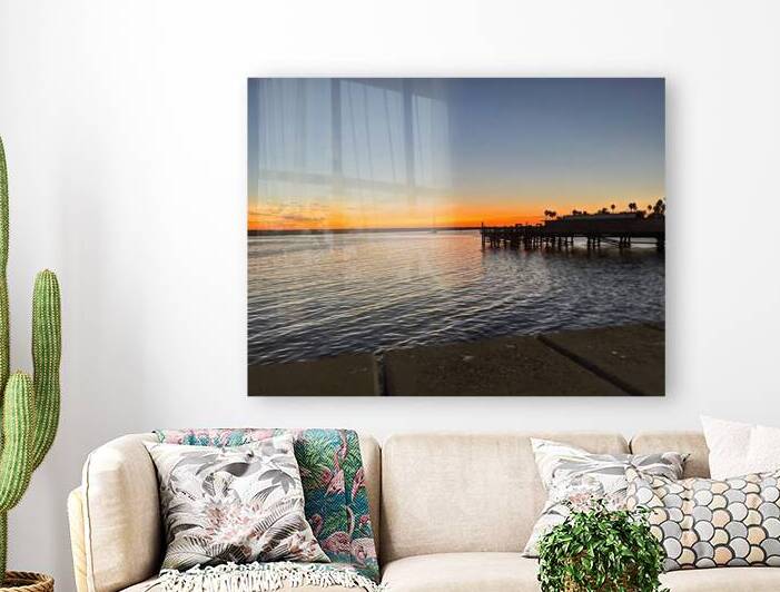 Hermosa Beach Boardwalk at Night by Shea Michaels